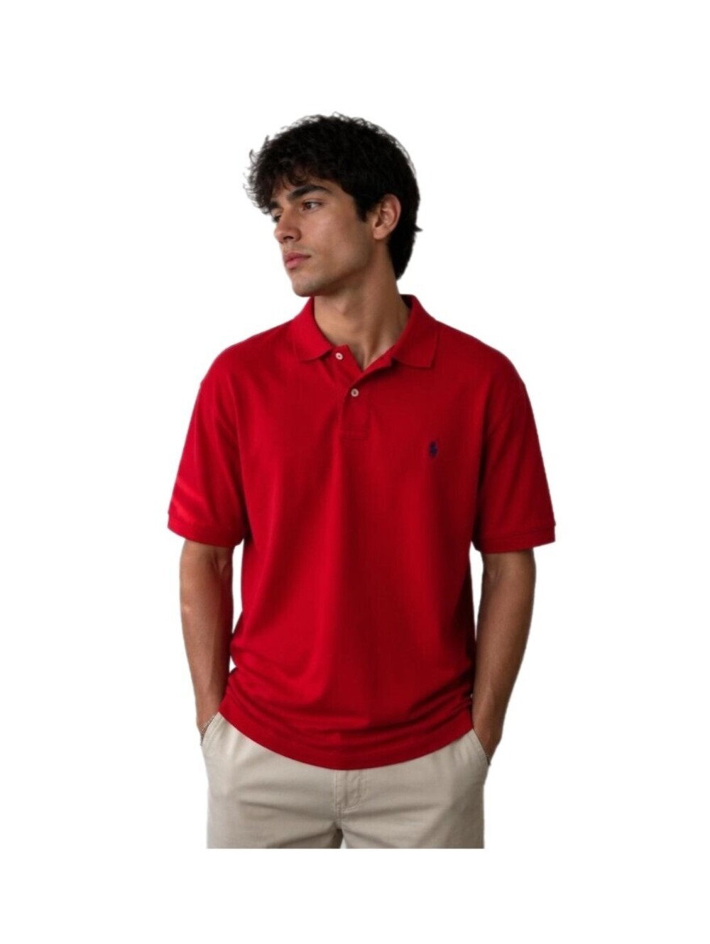 Polo Ralph Lauren Red Mens XL 100% Cotton Logo Colard